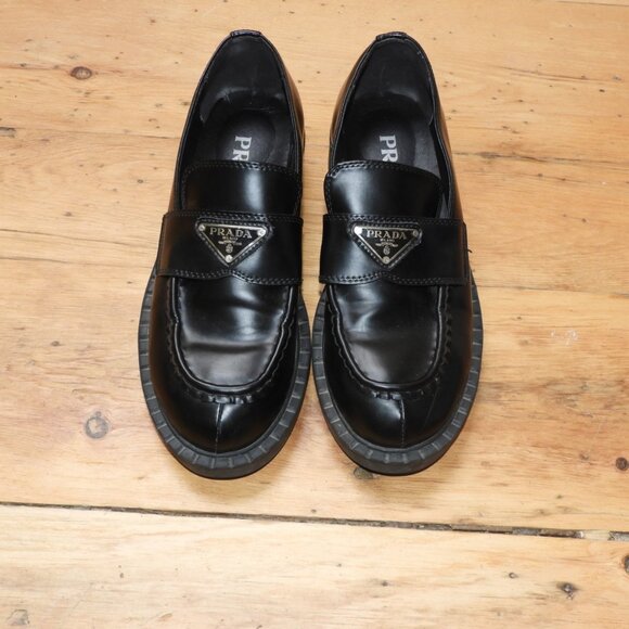 Black Leather Loafers - Picture 1 of 3
